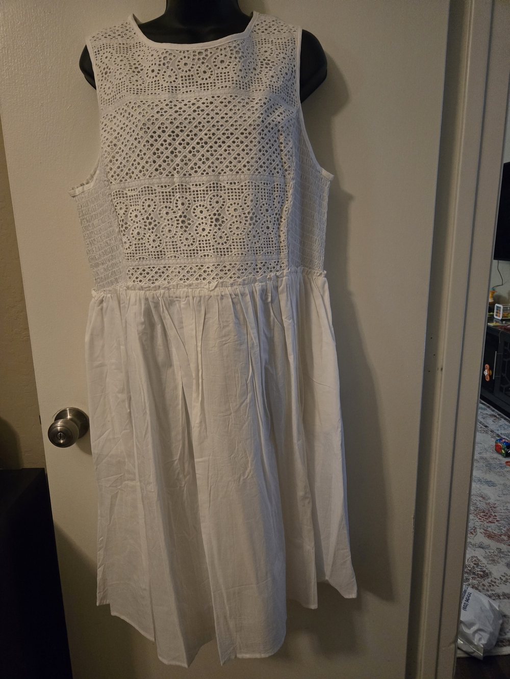 Lane Bryant White Eyelet Womens Sundress